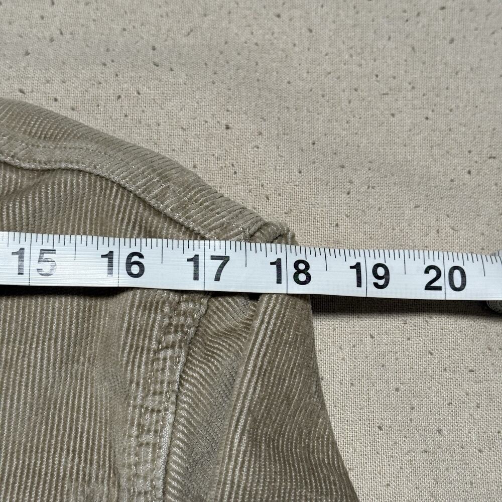 Eddie Bauer Tan Corduroy Jacket Womens Size Large Zip Up With Pockets - Picture 7 of 8